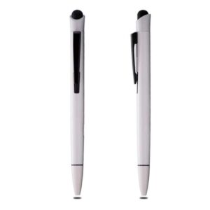 <b>Stylet  - White</b>  Metal body ballpoint pen