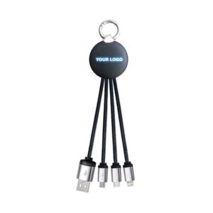 <b>Mukree </b> <br>3-in-1 charging cable with light-up logo