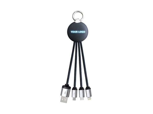 <b>Mukree </b> <br>3-in-1 charging cable with light-up logo