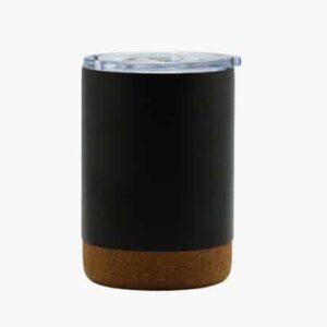 <b>Bloom - Black</b>Vacuum insulated cork coffee mug