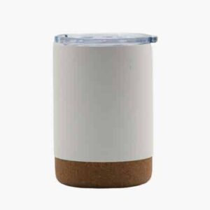 <b>Bloom - White</b>Vacuum insulated cork coffee mug