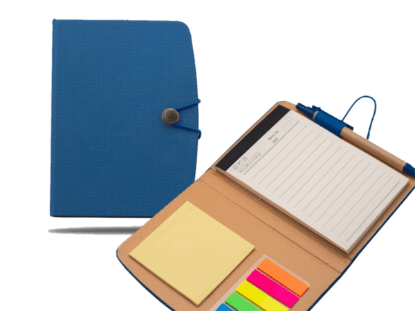 <b>Eco Aides - Blue</b>♻️ A6 notepad with a matching colour pen - Image 2