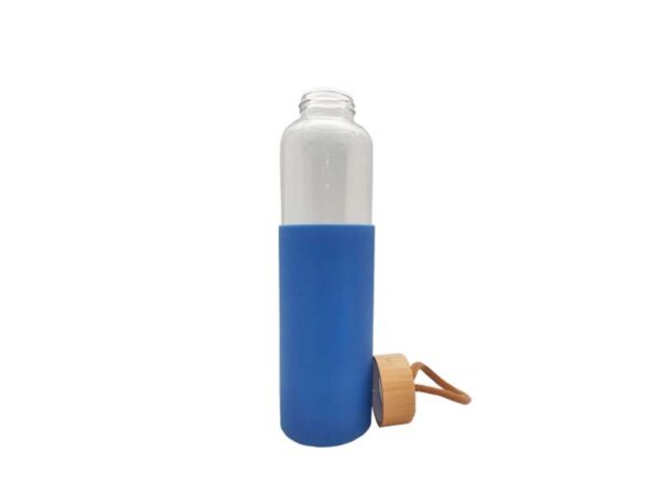 <b>Cristem- Blue</b> (550ml) ♻️<br>Eco-friendly borosilicate glass bottle - Image 2