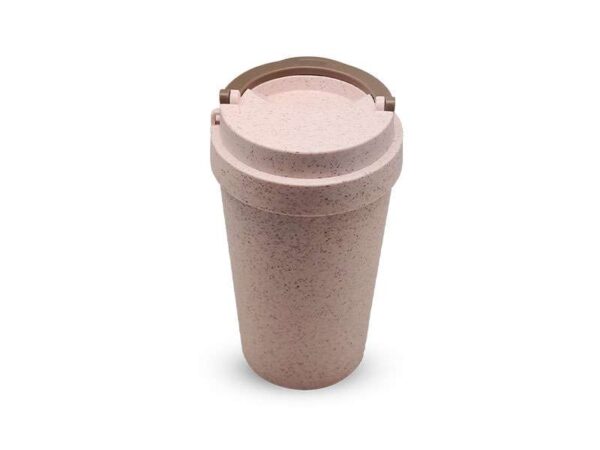 <b>Eco Husk - Peach </b> (400ml) ♻️ Wheat fibre cup with carry handle