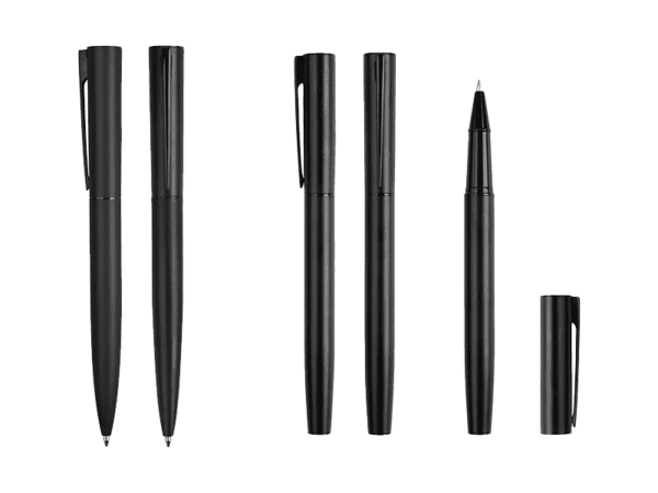 <b>Halon - Metal Penset</b> A roller pen with matching ball pen
