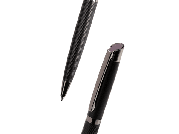 <b>Tedha</b> - Sleek Metal Pen with Grooved Barrel - Image 2